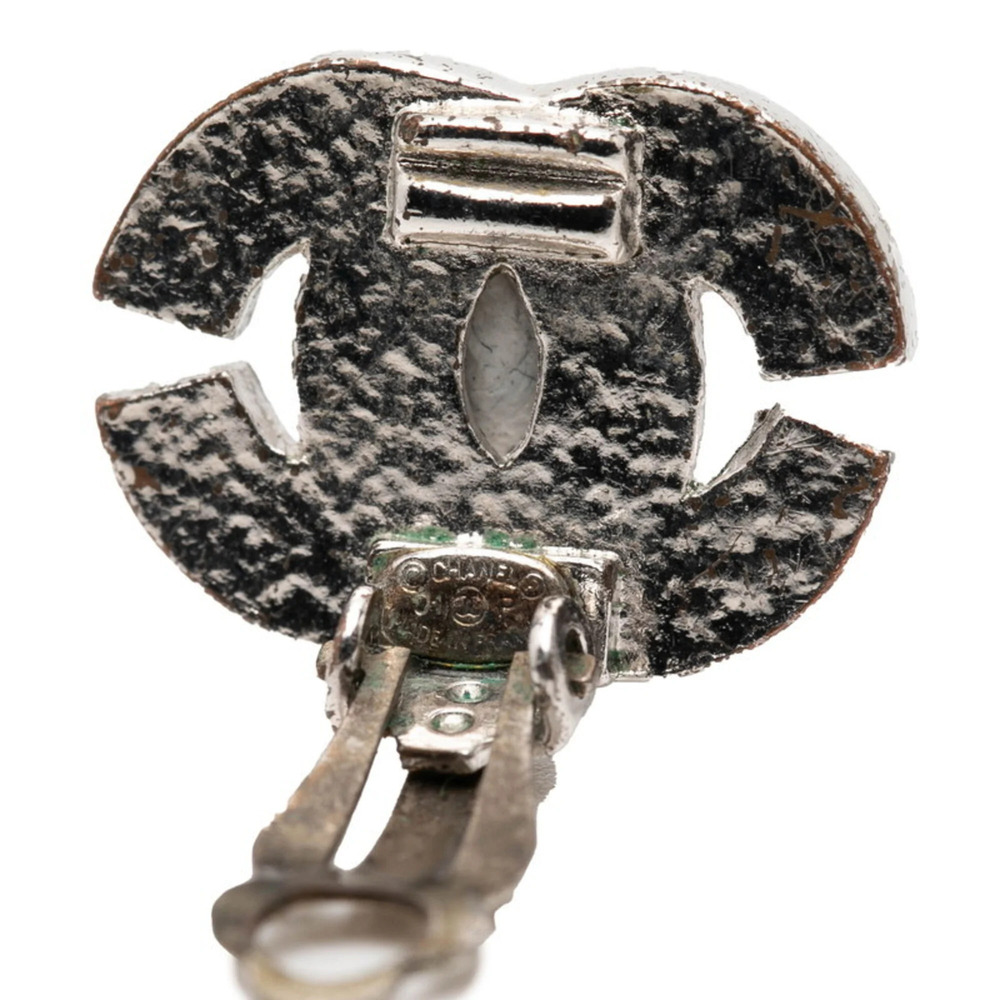CHANEL Silver Logo Earrings - Picture 3 of 3